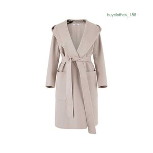 Trench da donna Cappotto di moda Luxury Wool's Wool Mastioni Designer Coat giapponese e coreano Long Cashmere Over -Coat Wear Maxmaras Qqnt