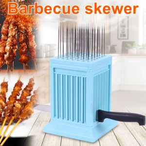 Skewers Beef Skewer Kebab Maker Box Máquina de carneiro de carneiro Rotisserie Ferramentas de churrasco para churrasco para acampamento rápido Acessórios de cozinha