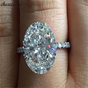 Choucong Handmade Promise Ring 925 Sterling Silver 3CT Diamond Engagement Wedding Band Rings for Women Men smycken 262Q