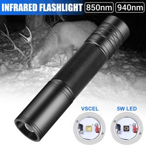 Luci LED 5W LED da 850nm 940nm VCSEL Flashlight a infrarossi Ir Torcia Iruminator a infrarossi zoomabile