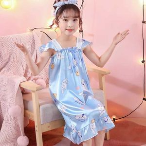 Pyjamas Childrens Pyjamas Girls Pyjamas Family Clothing Ice Thin Girls Pyjamas Summer Short Sleeved Childrens and Baby SkillsL2405