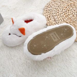 Slipper Toddler Boy Slippers for Winter Girl Warm Floor Shoes Idoor Cartoon Fox Kid Anti-slip Soft Rubber Sole House Footwear Baby Items