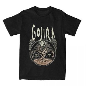 Camisetas masculinas banda de metal de rock gojiras mass e camisetas femininas Merch Retro T-shirts Cotton Summer Clothingl2405