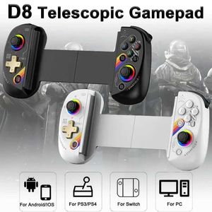 SP D8 RGB Tablet Controller Wireless Controller för Switch Gaming Bluetooth Stretching Joystick för P3 P4 Android iOS Gaming Board J240507