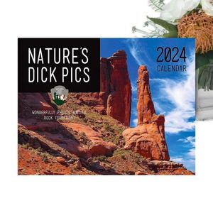 Dekoratif Figürinler Nature 2024 12 Aylık Takvim Komik Şakası Kalın Sağlam Kağıt Açık Asma Günlük Planlayıcı Zamanlama