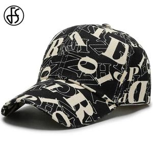 Ball Caps FS marka czapki baseballowe alfabetowe dla mężczyzn streetwear snapback hip hop trucker hat czarnoczerwoną kobietę luksusowa czapka gorras para hombres D240507