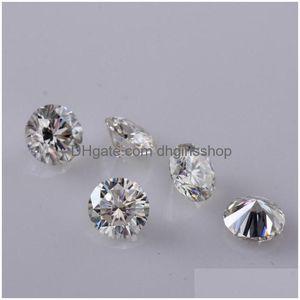 Pietre preziose sciolte da 3,0 mm10 mm pietra di moissanite vicino al bianco d color round taglio tondo eccellente vvs drop dropeiugh gioielli dh0y1