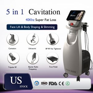 40K Cavitazione ad ultrasuoni Cellulite Rimozione macchina per rimozione RF Forma corpo a vuoto Multipolare Bio Face Care Spa Popular