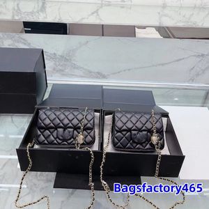 Chanei Womens Luxurys Designer Bag Lady Handbag Crossbody Gold Little Golden Ball Chain Shoulder Bag Classic Top äkta läder Famous Cros
