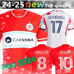 24 25 Chicago White Fire Soccer Jerseys Away Shaqiri 10 J.Torres 7 Mueller 8 Gutierrez 40 24 25 Football Shirts Top 2025 Fan Man Fans Version88