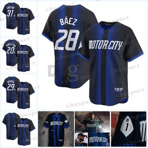 Tigers 2024 City Connect Jersey Motor City Miguel Spencer Torkelson Riley Greene Tarik Skubal Cabrera Baseball Jersey Matt Vierling Javier Baez 111