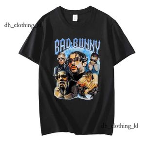 Designer t shirt hip hop dålig kanin harajuku sommar kort ärm t-shirts bomull plus storlek topp tröja tee bad bunny sko kvinnor män t shirt grafik t shirt 245