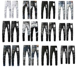 Herr jeans designer lila märke för män kvinnor byxor jeans sommarhål höjd av kvalitet broderi lila jean denim byxor mens lila jeans0vo1