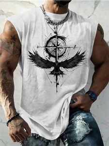 تتصاعد خزان الرجال للرجال TANK TOP SLEEVELESS MANS GRAPHIC ALTION CREWLING LIGHTING 3D PRINTINE DAILY Sports Olcipess Printing Y240507