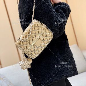 15A Designer Mini Flip Bag&Star Coin Wallet Lacquer Leather Backpack Women's Chain Bag 23.5CM Exquisite Shoulder Bag with Box YC446