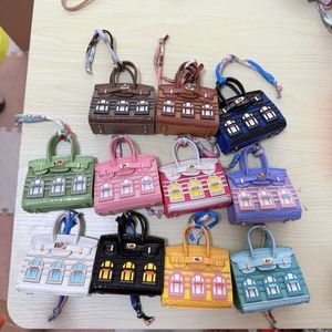 Mini bag, house cute and creative small window, car key decoration, earphone bag mouth, red envelope