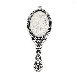 CHARMS SPECCHIO PENDANTE PER GIOWLI Accessori Woman Jewelry 10x27mm 20pcs Silver Antique Color