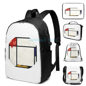 Рюкзак забавный графический отпечаток дань уважения USB Men Men School Sacks Women Bag Travel Laptop Ноутбук