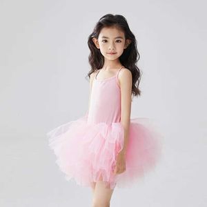 H3TS Tutu Dress New Girl Ballet Tutu Dress 2-8 YS Fashion Professional Kids Dancing Party Dress Performance Costume Princess Wedding Dress D240507