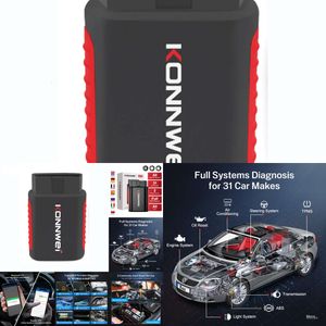 Nuovo strumento diagnostico per auto completo Konnwei KDIAG Bluetooth All Diagnostica per auto tutto scanner Auto Scanner Reater Reimposta Batteria Match Serivce Free