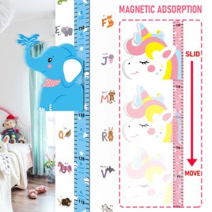 Stickers Removable 3D Threedimensional Cute Cartoon Height Stickers Selfadhesive Children's Magnetic Suction Baby Height Wall Stickers