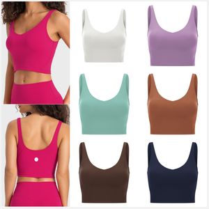 LL allineare le donne Top Top Bras Bras Gym Croptwear Witnew Good Back Pad Bra Sports per donne Brassiere Classico Fitness Reggiseno Fitness senza maniche palestra