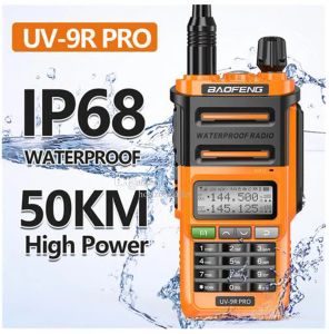 Talkie Baofeneng UV 9R Pro 15W IP68 Su Geçirmez Walkie Tallie UHF VHF HAM CB Radyo UV9R yükseltildi Plus iki yönlü 50km uzunluğunda daha yüksek POWE