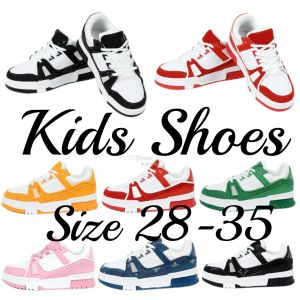 Outdoor Kids Running Boys Girls Trainer Sneakers Sport Shoes Virgil Children Youth Walking Casual Trainers Leather Abloh Basketball Sneake