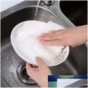 Cleaning Cloths 6Pcs Bamboo Fiber Kitchen Dish Cloth Towel Nonstick Oil Lint- Dishcloths Magic Wippes Rags Drop Delivery Home Garden H Dhouk