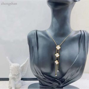 Новые подвесные ожерелья для женщин 4/четыре листовых клевер -ожерелье с высоким качеством четки четки Дизайнерские ювелирные украшения подарки для девочек 1778