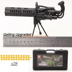 1: 6 mini utarbetade Gatling M2 Toy Gun Model Soft Bullets Mechine Gun Outdoor CS Game Prop Adult Look Real Collection Dålig och lanseringbar Birthday -gåva till pojke