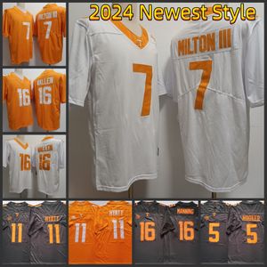 Custom tennessee voluntário Jersey de futebol NCAA College 5 prostituta 7 milton11 hyatt 16 wallen adulto juventude todos costurados bordados