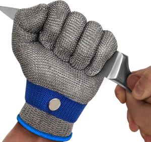 Handschuhe geschnittene resistente Handschuh Edelstahl Mesh Metallhandschuhe Arbeitssicherheit Antikutschlachtung Metzger schneiden Fischkorn -Eisenhandschuh schneiden