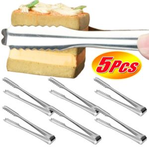 Akcesoria 5/1pcs stal nierdzewna sześcian lód klip lodowy ton chleb BBQ Clip Ice Barbecue Sugar Cube Zacis