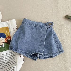 Shorts 2024 Summer Kids Skirt Girls Sweet Sport Dress Pants 2-7Y Children Elastic Waist Trousers