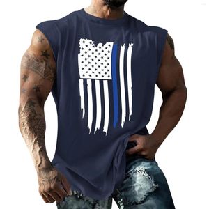 Mäns T-skjortor Summer Solid Color Printed Sweat-Absorbing Breattable Shoulder Expanding Sleeveless Vest Official Store Ropa Hombre