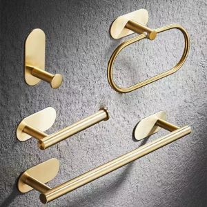 Set da 4 pezzi Accessori per bagno Set di asciugamani a parete Water Giacciera Raccolto in acciaio inossidabile Set di hardware per bagno nero