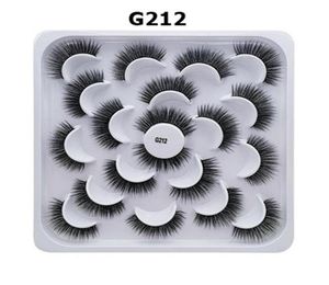 New 10 Pairs Faux 3D Mink Eyelashes Natural Long False Eyelashes Eye Makeup Eyelash Extension Fake Mink Lashes7800349