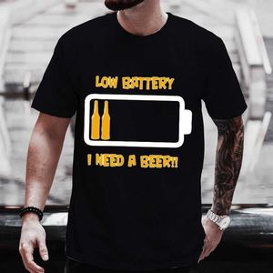 Men's T-Shirts Mens T Shirt Short Slved Tops Clothing Ts Men T-Shirt Black Man T-Shirts Br and Battery Print Clothes for Men Funny Ts T240506