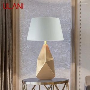 Tischlampen Ulani zeitgenössischer LED -Schreibtisch Lampe Kreatives Design E27 Bronze Licht Heimatkoration für Foyer Wohnzimmer Büro Betside