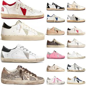 Goldenstar Goldenlies Goose's Sneaker High Top Goode Goos Freizeitschuhe für Frauen Superstar Wildleder Pailletten Leopardenmuster weiße Doold Dirty Classic