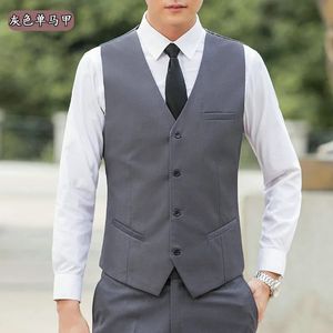 S6XL Plus Mens Mens Slim Fit Komue Casual Man Formal Businss Kamizelki męskie kamizelki Gilet Homme 6L 240507