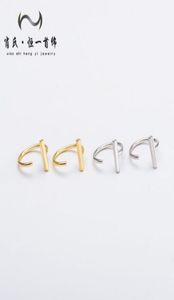 Japan South Korea S925 earrings female circle opening adjustable small gold bar nose ring sier lady64574057324196