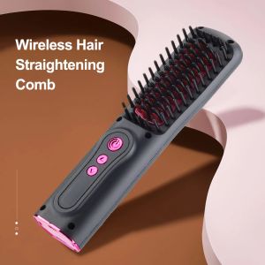 Album di capelli raddrizzando pettine wireless riscaldamento elettrico ione negativo multifunzionale non ferita i tipi di styling longlasting capelli