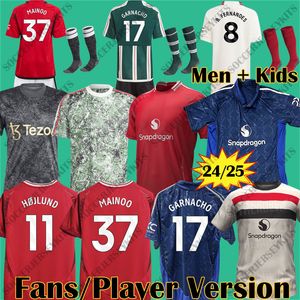 2024 Manchestee United Jerseys Kids Football Kits 24 25 Каменных Роз Юнайт