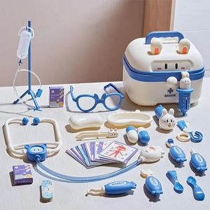 Médicos Conjunto de brinquedos infantis fingem o jogo Girl Role-playing Game Acessórios Hospital Kit Ferramentas de enfermagem Brinquedos de bolsa 240506