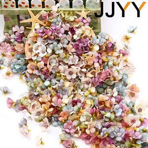 Dekoratif Çiçekler 50 PCS Çok Molor Daisy Çiçek Başları Mini İpek Çelenk Scrapbooking Ev Düğün Dekorasyonu için Yapay