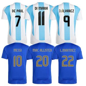 2024 Argentina Soccer Jerseys 3 Star MESSIS 24 25 Football Shirts Home Away MAC ALLISTER DYBALA DI MARIA MARTINEZ DE PAUL MARADONA Hot selling man Football Shirt