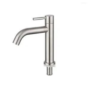 Bathroom Sink Faucets 304 Stainless Steel Single Cold Faucet Household Kitchen Counter Basin Replacement Accessories