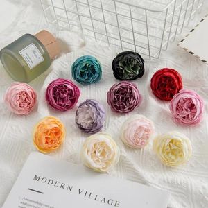 Decorative Flowers 100Pcs Artificial Fake Roses Christmas Wreath Decor Home Wedding Party Scrapbooking Bride Accessory Clearance Silk Peony